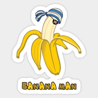 Pirate Banana Man Sticker